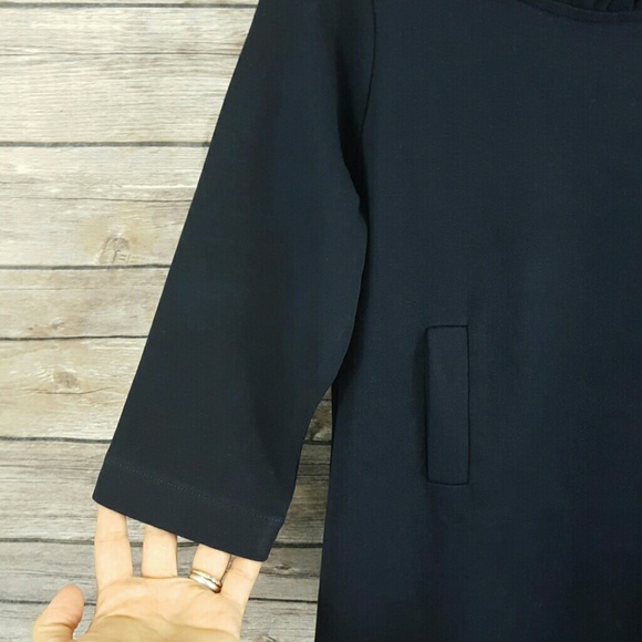 Crewcuts Girls Navy Blue Ruffled Dress w/ Pockets - Picture 4 of 7